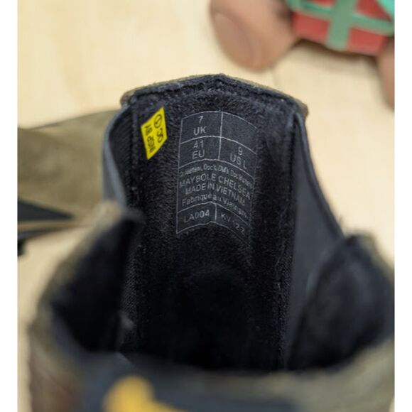 Dr. Martens Maybole Olive Buttersoft Leather Tall Chelsea Boots UK 7 NWOT - Picture 11 of 13